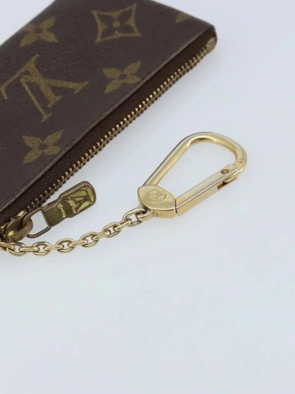 LOUIS VUITTON Monogram Pochette Cles Coin Purse M62650 LV Auth ki6542